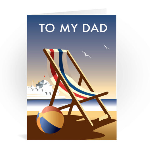 Deckchair Dad Greeting Card