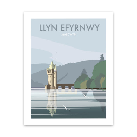 Lake Vyrnwy (Welsh Language) Art Print