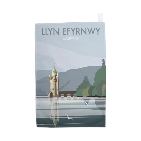 Lake Vyrnwy (Welsh Language) Tea Towel