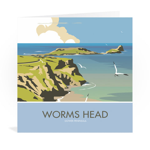 Worms Head, Gower Peninsula Greeting Card