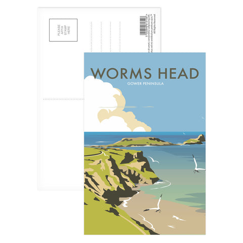 Worms Head, Gower Peninsula Postcard Pack of 8