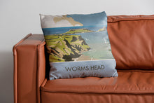 Load image into Gallery viewer, Worms Head, Gower Peninsula Cushion
