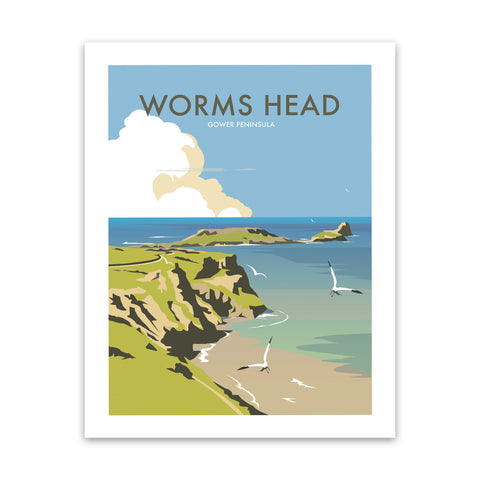 Worms Head, Gower Peninsula Art Print