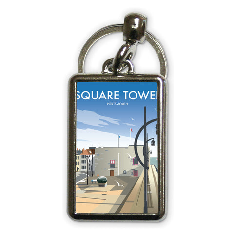 Square Tower, Portsmouth Metal Keyring