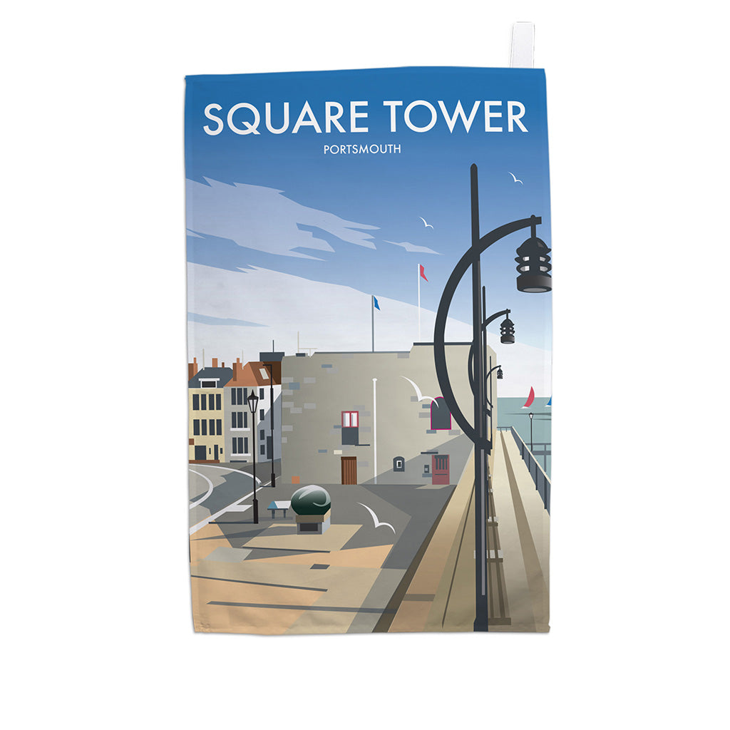 Square Tower, Portsmouth Tea Towel
