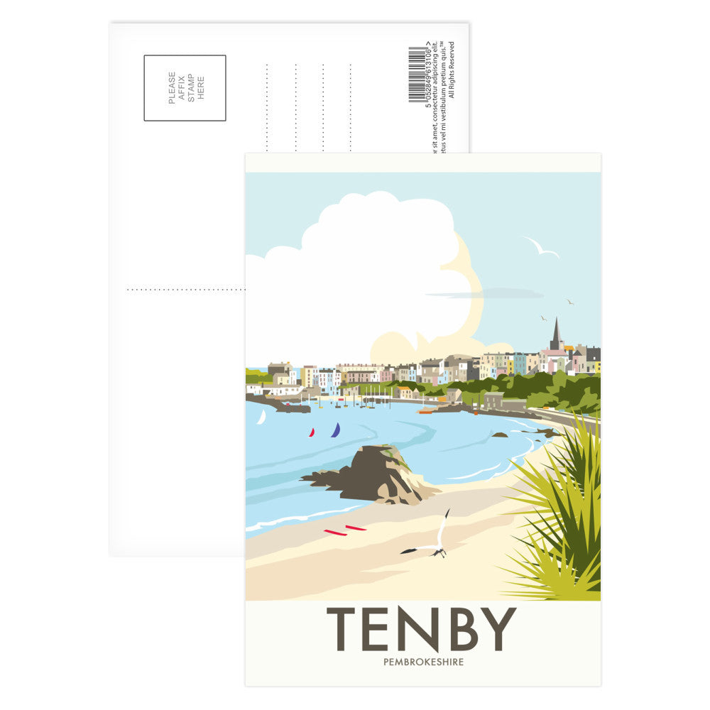Tenby Postcard Pack of 8