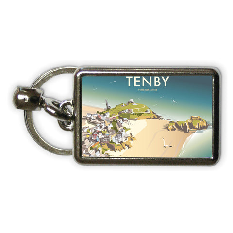 Tenby Metal Keyring