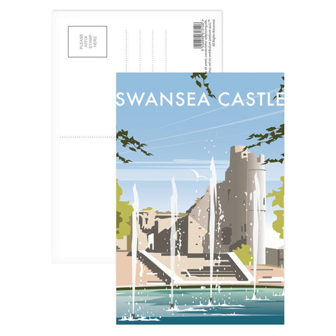 Swansea Castle, South Wales Postcard Pack of 8