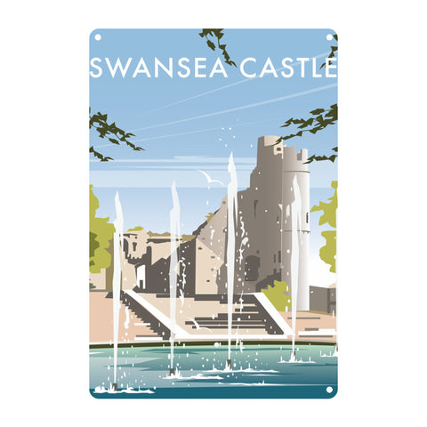 Swansea Castle, South Wales Metal Sign