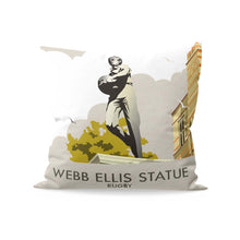 Load image into Gallery viewer, Webb Ellis Statue, Rugby Cushion
