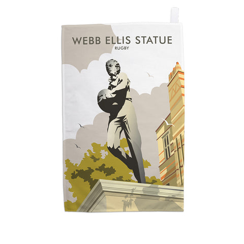 Webb Ellis Statue, Rugby Tea Towel