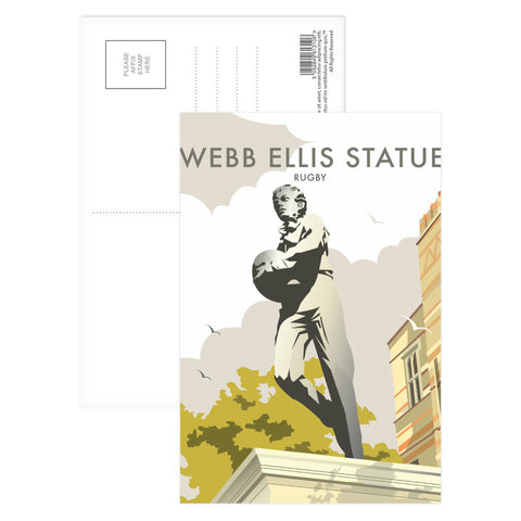 Webb Ellis Statue, Rugby Postcard Pack of 8
