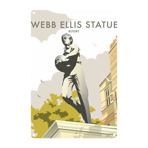 Webb Ellis Statue, Rugby Metal Sign