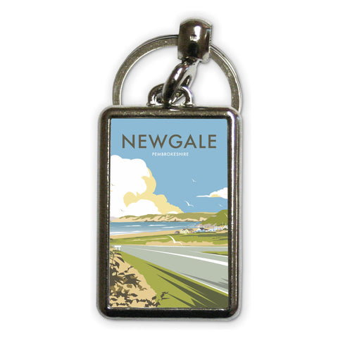 Newgale, Pembrokeshire Metal Keyring