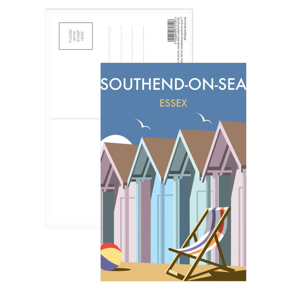 Beach Huts, Essex Postcard Pack of 8