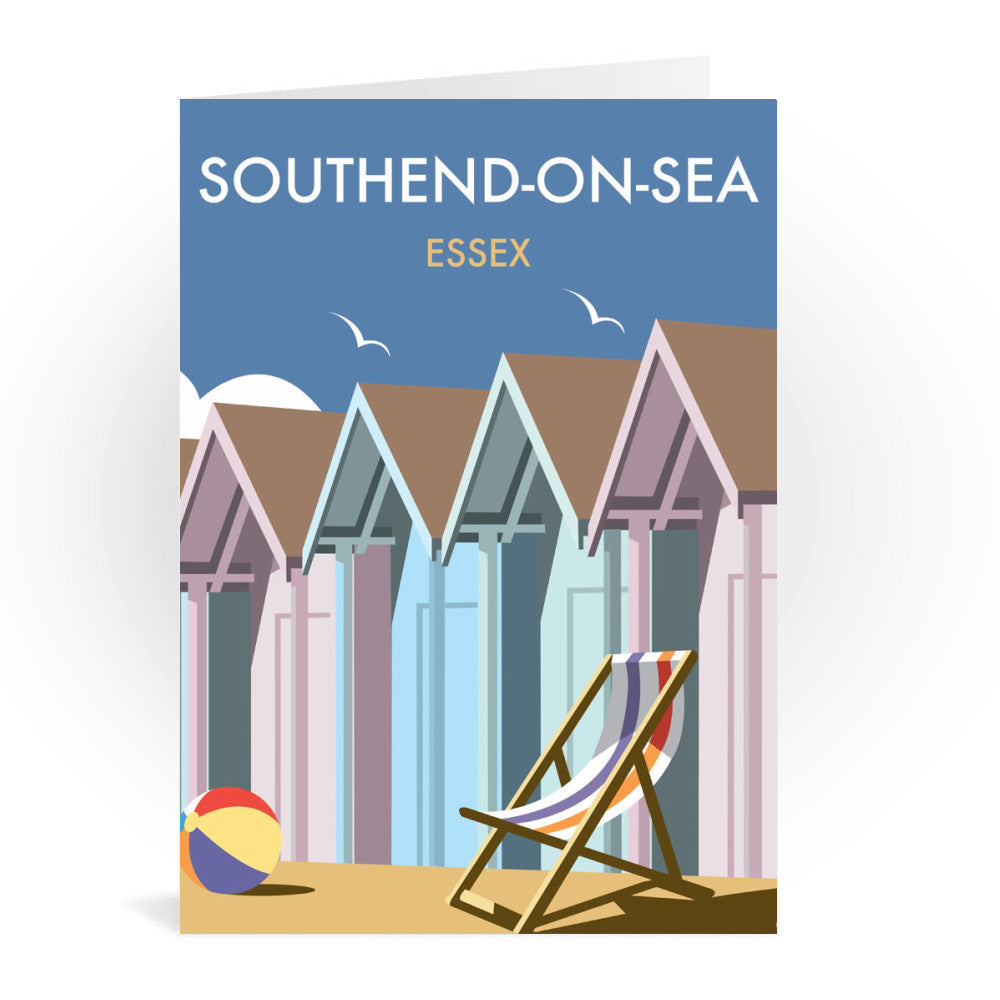 Beach Huts, Essex Greeting Card