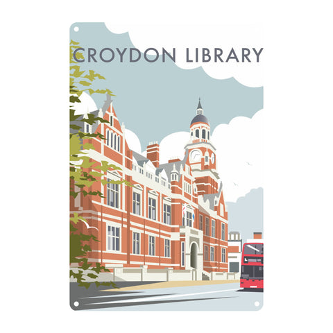 Croydon Library, Surrey Metal Sign