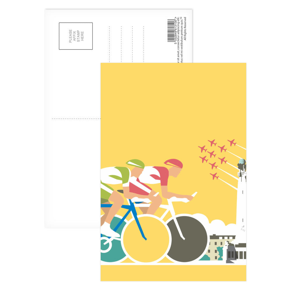 Cycling Postcard Pack of 8