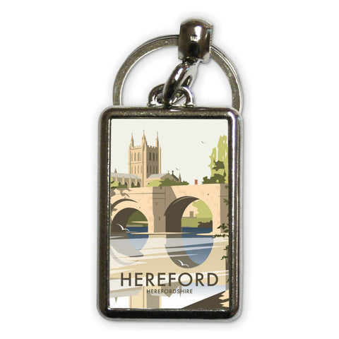 Hereford, Herefordshire Metal Keyring