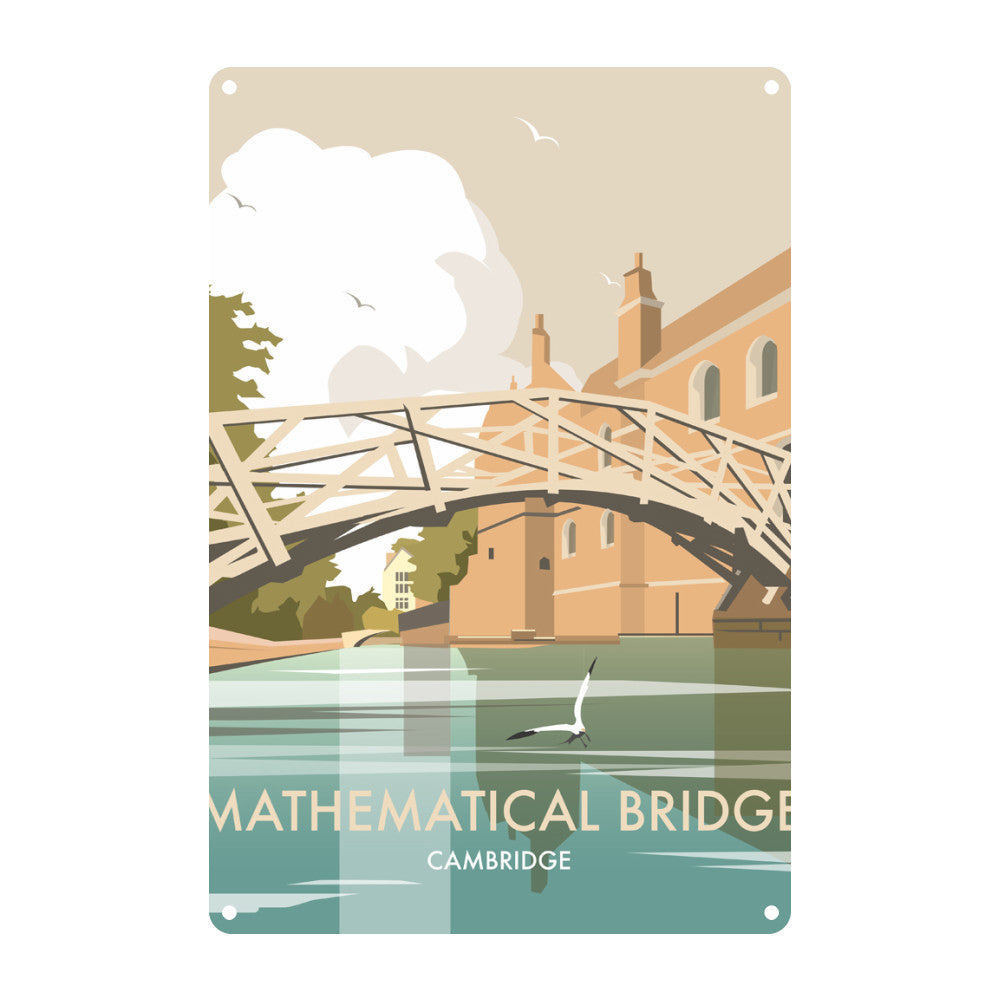 Mathematical Bridge, Cambridge Metal Sign