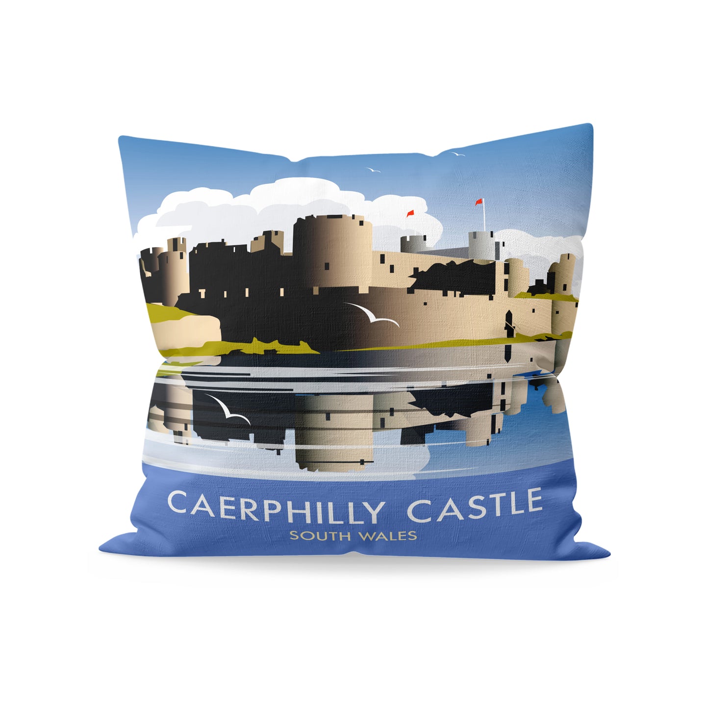 Caerphilly Castle, South Wales Cushion