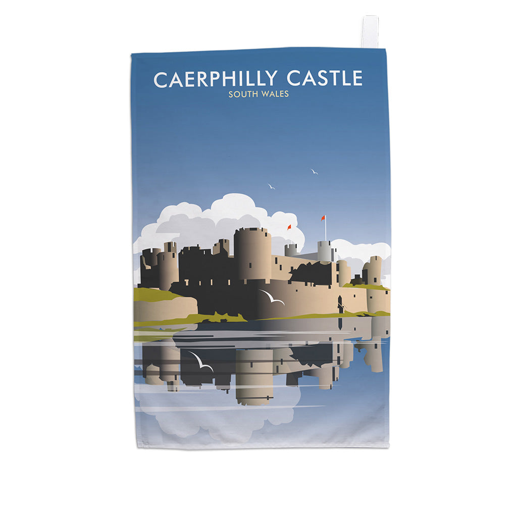 Caerphilly Castle, South Wales Tea Towel