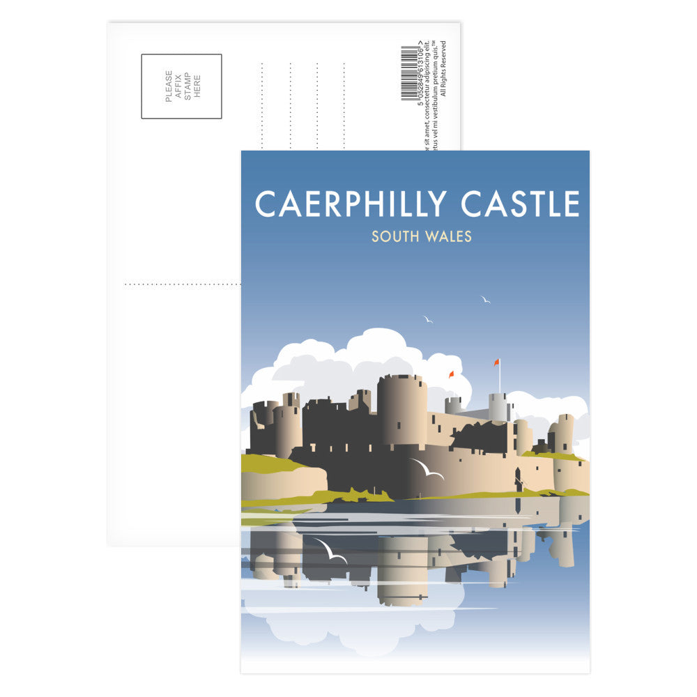 Caerphilly Castle, South Wales Postcard Pack of 8