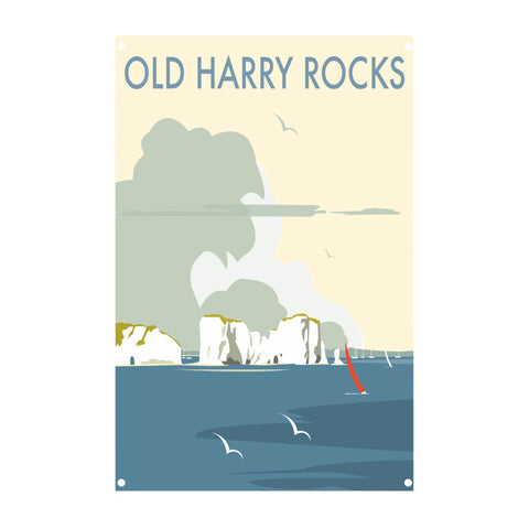 Old Harry Rocks Metal Sign
