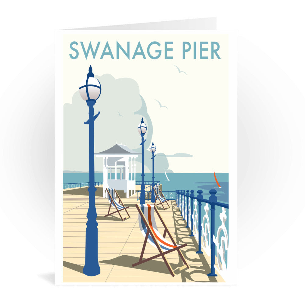 Swanage Pier Greeting Card