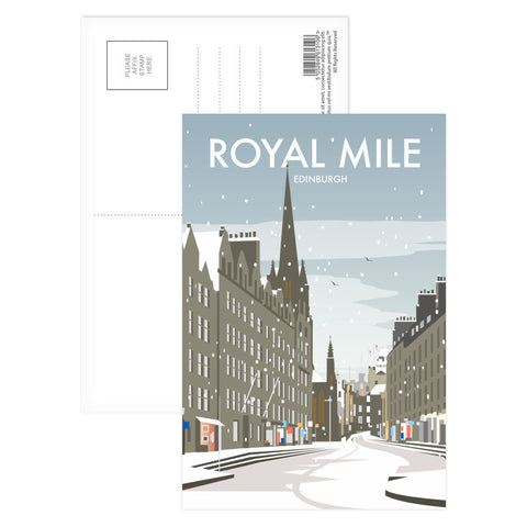 Royal Mile Edinburgh Winter Postcard Pack of 8