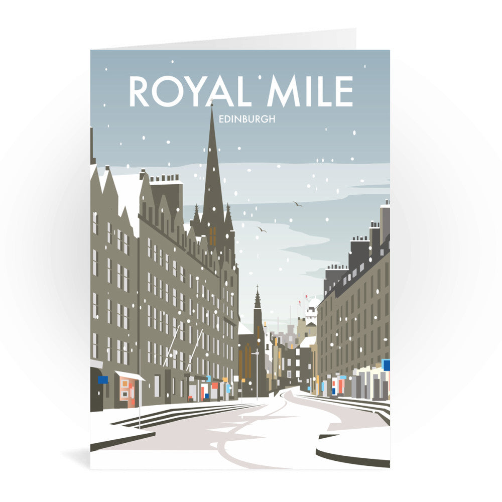 Royal Mile Edinburgh Winter Greeting Card