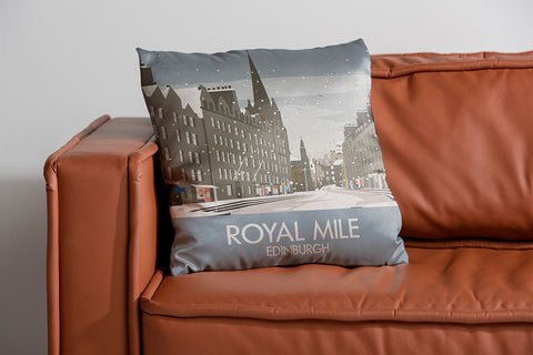 Royal Mile Edinburgh Winter Cushion