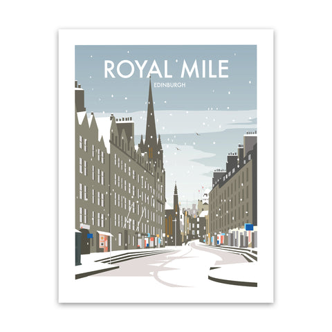 Royal Mile Edinburgh Winter Art Print