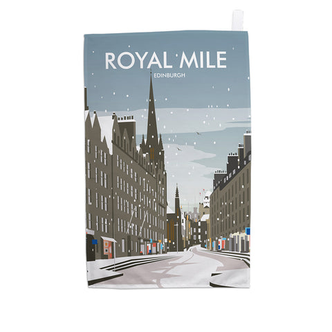 Royal Mile Edinburgh Winter Tea Towel