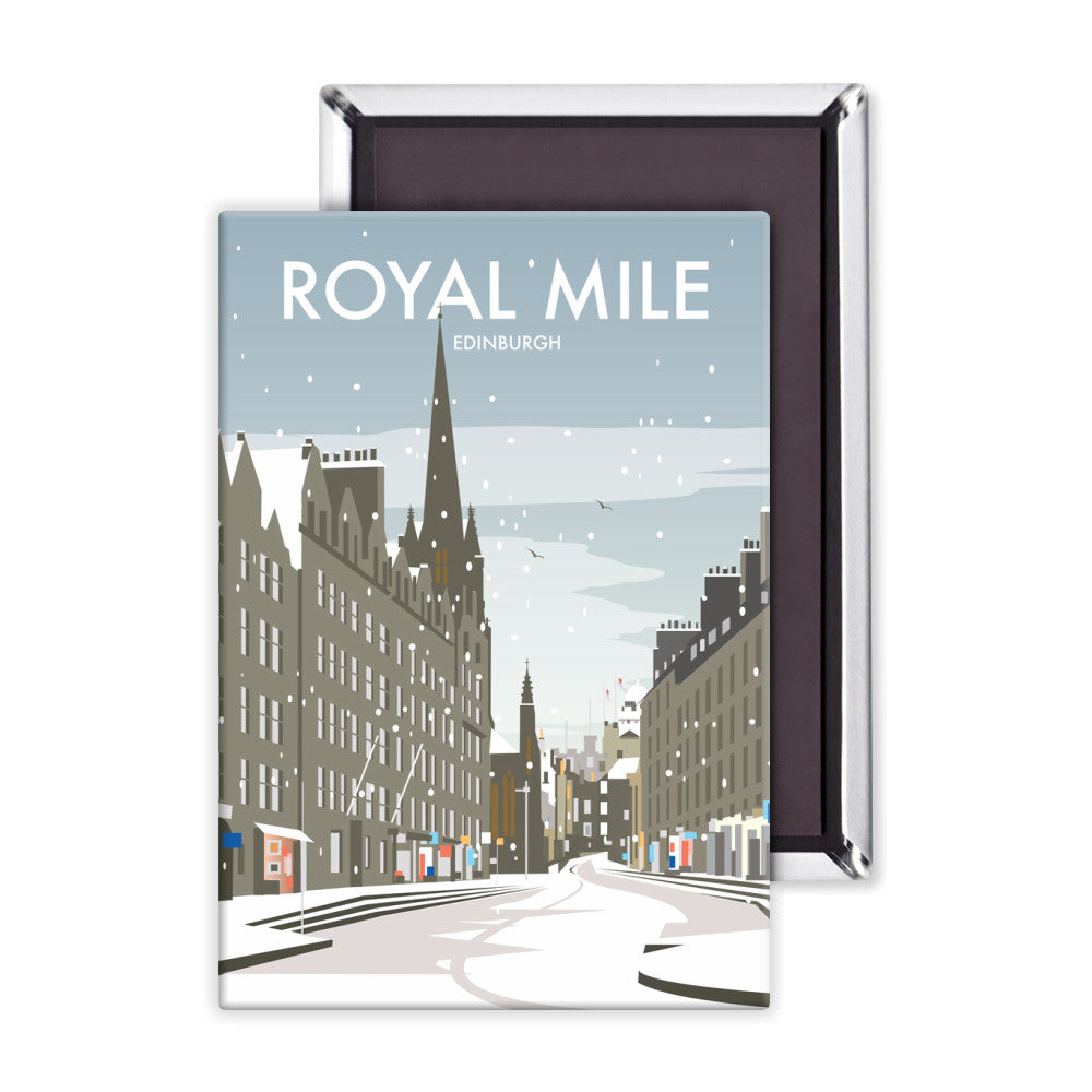 Royal Mile Edinburgh Winter Magnet