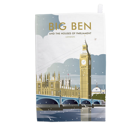 Big Ben and Houses of Parliament Winter Tea Towel
