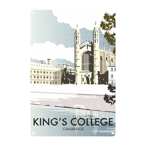 Kings College Cambridge Winter Metal Sign