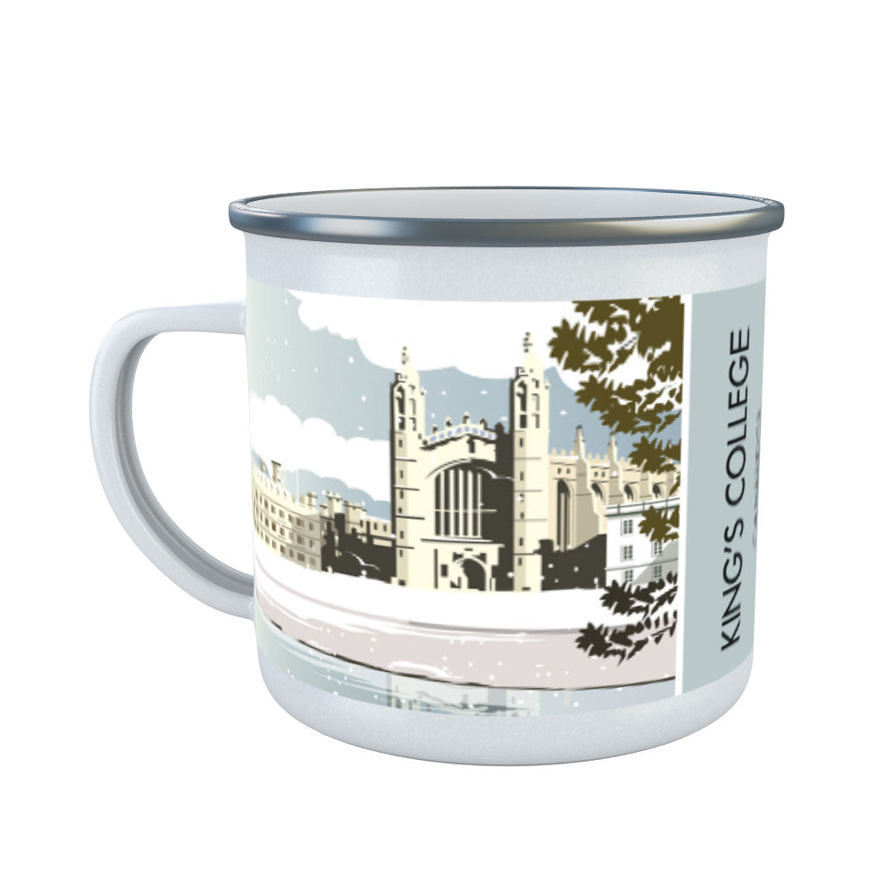 Kings College Cambridge Winter Enamel Mug