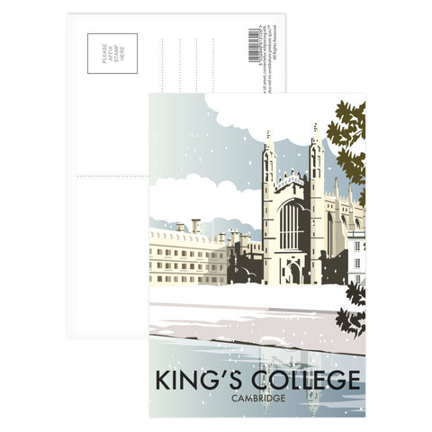 Kings College Cambridge Winter Postcard Pack of 8