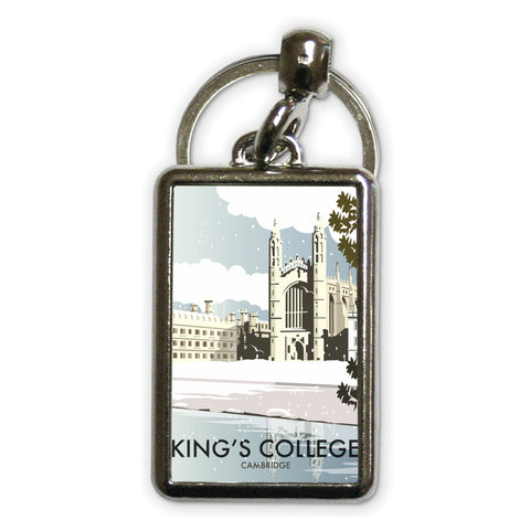 Kings College Cambridge Winter Metal Keyring
