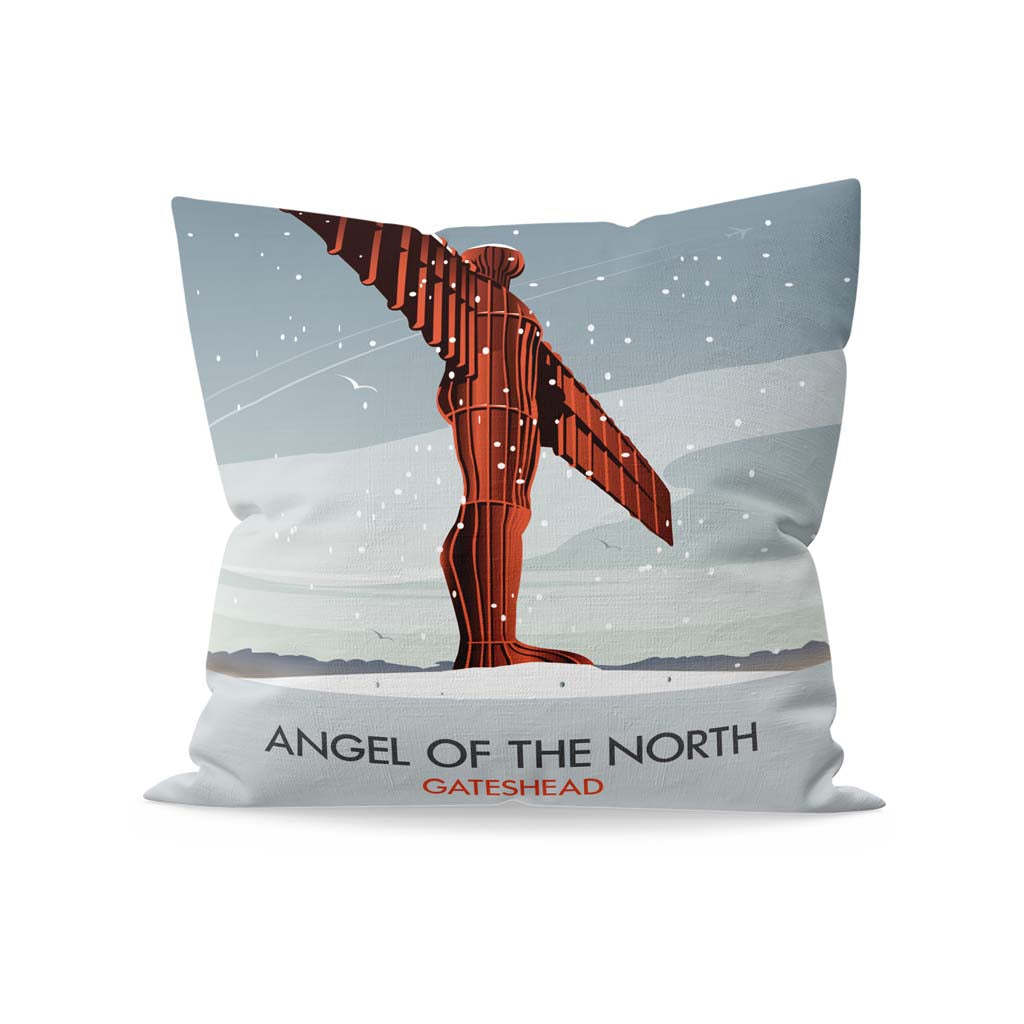 Angel of the North Winter Cushion