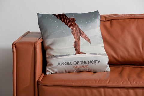 Angel of the North Winter Cushion
