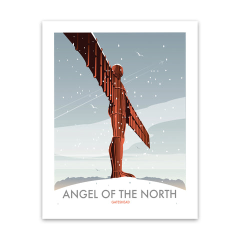 Angel of the North Winter Art Print