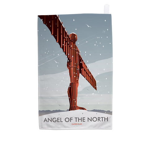 Angel of the North Winter Tea Towel