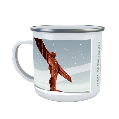 Angel of the North Winter Enamel Mug