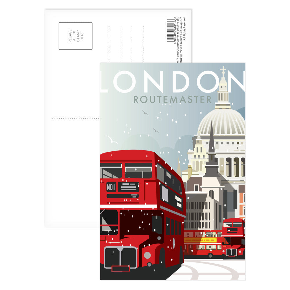 London Winter Postcard Pack of 8