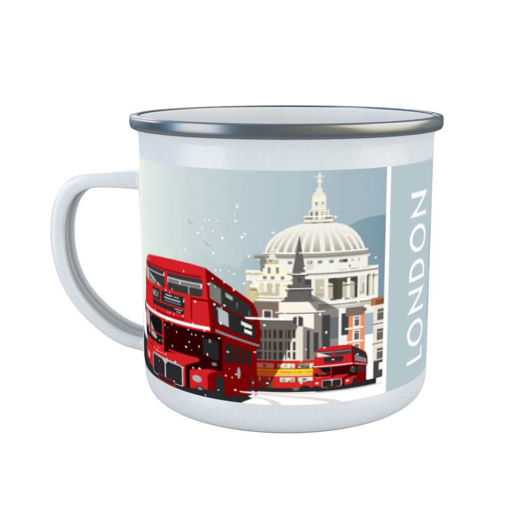London Winter Enamel Mug