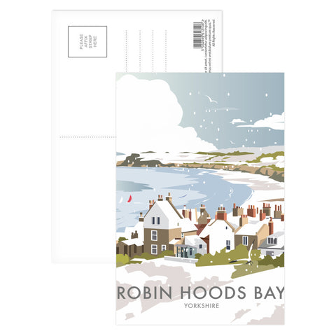 Robin Hoods Bay Winter Postcard Pack of 8