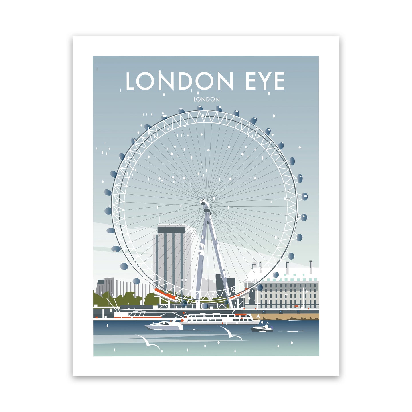 London Eye Winter Art Print