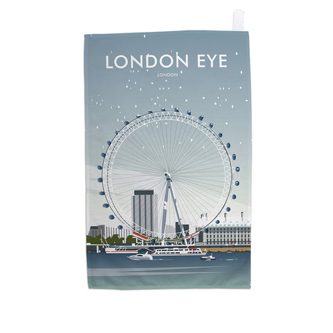 London Eye Winter Tea Towel